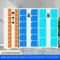 Casier de rangement pour smartphone avec lecteur de carte, mot de passe, reconnaissance d'empreintes digitales, reconnaissance faciale, lecture de code QR, armoire de charge et de rangement pour téléphone portable