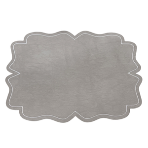 Sous-plat en similicuir gris 35x48 cm - Product Image 1