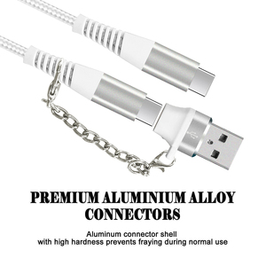 สายไนลอน USB Type-C คุณภาพสูงยาว1เมตร2เมตรสีดำสำหรับโทรศัพท์ - Product Image 5