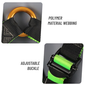 <span class=keywords><strong>Harness</strong></span> Polyester Industri untuk Seluruh Tubuh dengan Bantalan di Bahu dan Tali Kaki, 3 Cincin-D Baja, Bersertifikasi CE, Pelindung Jatuh 1500kg - Product Image 2