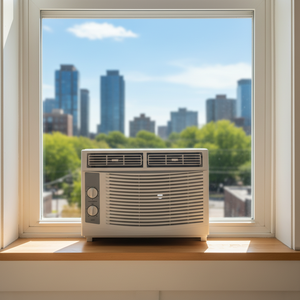 <span class=keywords><strong>Climatiseur</strong></span> de fenêtre 5000 Btu R32 60 Hz, refroidissement uniquement, commande manuelle par bouton rotatif - Product Image 1