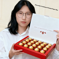 Boîte à chocolat personnalisée à compartiments multiples, en carton kraft blanc avec couvercle, emballage pour bonbons, pour la personnalisation de cadeaux, vente en gros WELCOTECH