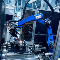 Robot de Soldadura Industrial de 6 Ejes, Estación de Soldadura Robótica Automática para Fabricación de Metales y Estructuras de Acero