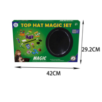 Tour de magie avec chapeau et baguette pour enfants, magie de close-up, accessoires de scène, ensembles de trucs de magie, puzzle magique