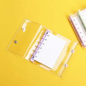 <span class=keywords><strong>Ubo</strong></span> hojas sueltas transparente A7 doble hebilla venta al por mayor portátil plástico PVC bobina libro colorido Shell nuevo - Product Image 3