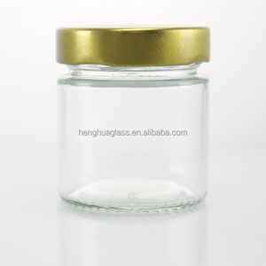Pot en verre rond hermétique <span class=keywords><strong>de</strong></span> 100 ml, ergonomique, pour confiture, beurre, miel, mayonnaise, pâté <span class=keywords><strong>de</strong></span> <span class=keywords><strong>foie</strong></span> <span class=keywords><strong>de</strong></span> poulet, avec couvercle métallique à visser <span class=keywords><strong>de</strong></span> haute qualité - Product Image 1
