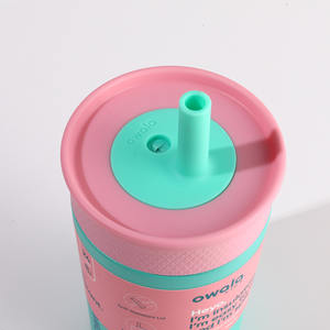 Mug à thé isotherme à double paroi en acier inoxydable de 12 oz |   Bouteille isotherme portable anti-fuite écologique à large ouverture pour la rentrée scolaire - Product Image 5