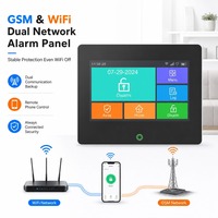 Système d'alarme sans fil Tuya GSM+WiFi avec écran tactile, contrôle à distance par application, automatisation de la maison intelligente, 99 capteurs compatibles
