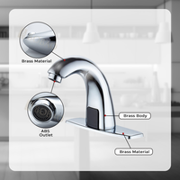 Robinet de salle de bain intelligent à capteur électronique moderne, vente directe usine, robinet à capteur unique pour lavabo