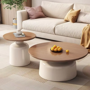 <span class=keywords><strong>Mesa</strong></span> de Centro de Lujo Ligero de Venta Directa de Fábrica, Moderna y Sencilla para el Hogar, <span class=keywords><strong>Diseño</strong></span> Italiano para Sala de Estar, Estilo Redondo Color Crema - Product Image 1