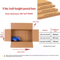 Kurierboxen Nr. 1-12 Kartonagen für Expressversand, halbhohe, faltbare, extra stabile Versandverpackungen, druck- und sturzsichere Ausstellungsboxen