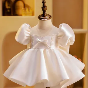 S6296F 2023 été femme bébé haut de gamme princesse petite fille enfants année fleur bébé fille robe pour anniversaire