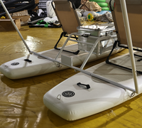 Expérience de Luxe : Mini Bateau à Pagaies Électrique Gonflable Rond, Meilleur Bateau de Pêche Gonflable, Planche à Pagaies Gonflable
