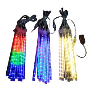 Coloré Meteor Shower LED Light Tube Étanche IP65 Blanc Chaud LED Chaîne pour Noël Mariage Jardin Decor-10m Longueur - Product Image 5
