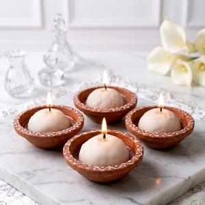 Indian <b>Sweet</b> Candle Rasgulla Shape Scented Candle-Handmade Soy Wax Candle for Diwali Best Price Wholesale Festive Return Gift - Product Image 1