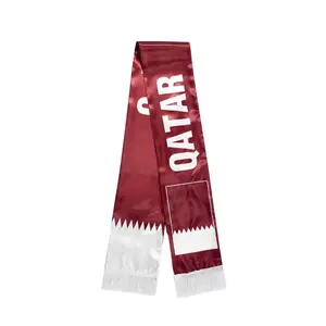 Schlussverkauf individueller Qatarischer Fußball-Fan-Schal europäische Wettkampf-Wahl-Team-Cup-Schal