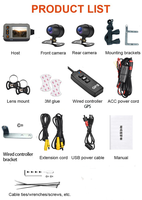 2 ''Mini Full HD 720P + 1080P Dual Lens Motorcycle DVR Camera 12V Video Recorder Rear View Dash Cam pour Bike Motorcycle