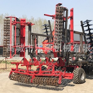 Farm <b>Cultivator</b> Disc Harrow Multifunctional Red Large Agricultural Machinery For Land Preparation - Product Image 2