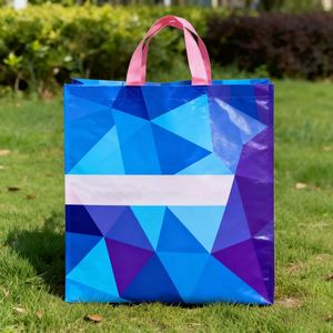 Bolsa de Compras Reutilizable Personalizada, Ecológica, de Polipropileno, Impermeable, Tejida, Laminada, con Logotipo, Letras y Patrones - Product Image 2