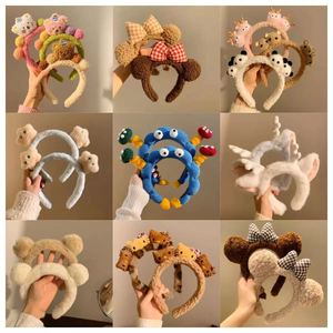 Cute Cartoon Animal Ear Plush <strong>Headband</strong> Soft Washable Hair Band with Bear Cat Rabbit Ears for Party Cosplay Spa Gift - Product Image 6