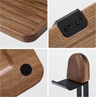 Support de manette de jeu en bois 2-en-1 réglable à 2 niveaux, type sur pied pour PS/Xbox/Switch/Nintendo |   Noir