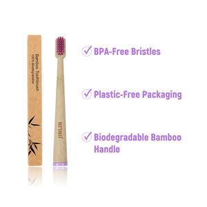 Compostable Biodegradable Ergonomic <strong>Toothbrush</strong> With Bamboo Handle <strong>Travel</strong> Box and High Quality Charcoal Bristles - Product Image 3