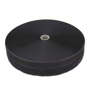Cinta Adhesiva de Nylon Negra Resistente de 25m/rollo, Separable y Reutilizable, para Coser en Zapatos, Cortinas, Sofás, Alfombras y Telas - Product Image 2