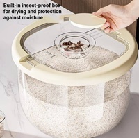 Seau à riz pour usage domestique 10L-30L en PP, style japonais, de qualité alimentaire, anti-insectes, résistant à l'humidité, conteneur de stockage hermétique