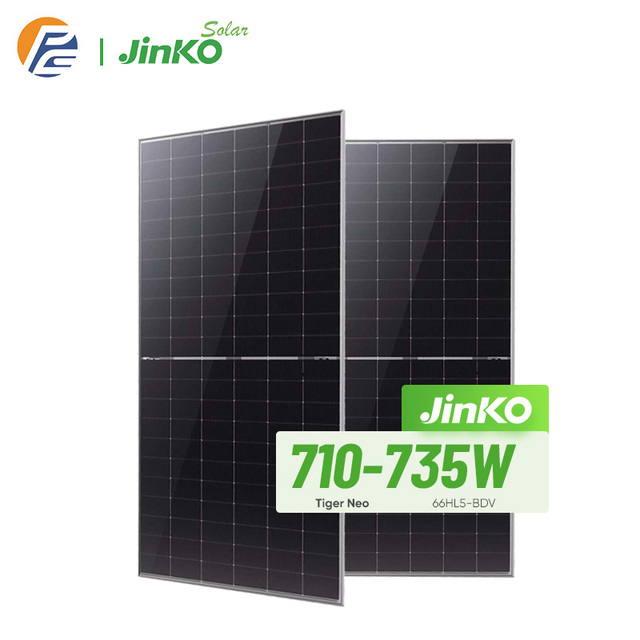 Jinko Tiger Neo N-Type Solar Panel 710W to 735W IP68 Photovoltaic Panel Jinko High-Efficiency Bificial Solar Panels 720 Watt