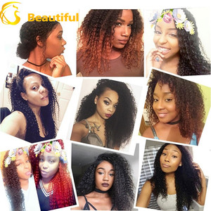 130% densità 12A Brasiliani Del Virgin Dei Capelli Umani Biondo Miele <span class=keywords><strong>Afro</strong></span> Riccio crespo Trasparente Piena Del Merletto Parrucche con I Capelli Del Bambino per delle donne - Product Image 6