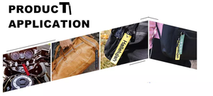 Llavero colgante de poliéster bordado ecológico con cinta de tela de rendimiento JDM para coche, material metálico, disponible en stock. - Product Image 5