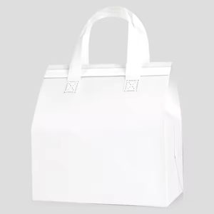 Factory Wholesale Customized Logo Printed Eco Packaging Bag Waterproof Insulated Food Delivery Bag Non-woven Bags with Handle - Product Image 5