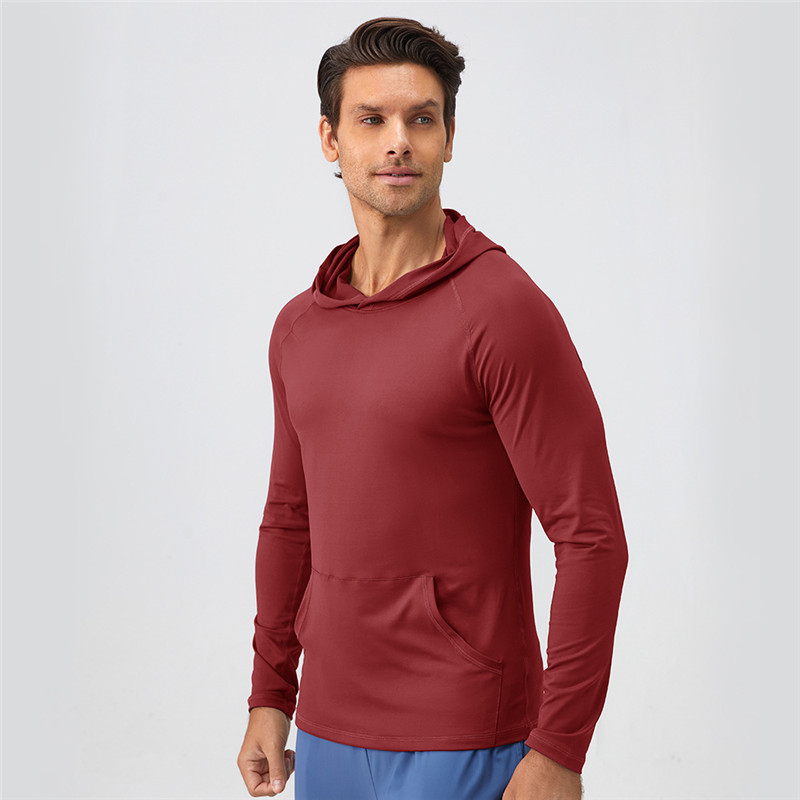 Custom Quick Dry Breathable Men's Polyester Hooded Sweatshirt #H9768