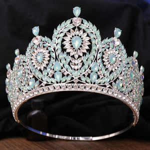 Nouvelle Grande <span class=keywords><strong>Couronne</strong></span> de Princesse Réglable en Cristal Rond <span class=keywords><strong>pour</strong></span> <span class=keywords><strong>Femme</strong></span>, Idéale <span class=keywords><strong>pour</strong></span> le Bal et les Mariages - Product Image 6