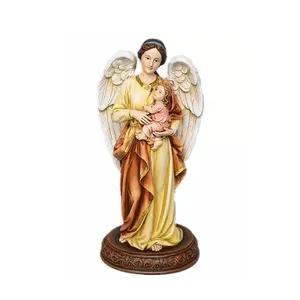 جديد سريع تسليم الكنيسة تمثال ملاك الهدايا التذكارية هدية الكريسماس بوليريسين الكاثوليكية الدينية تمثال