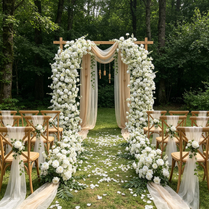 Usine de fleurs artificielles DKB, fleurs artificielles personnalisées, <span class=keywords><strong>arche</strong></span> de fleurs artificielles de haute qualité pour la décoration de fond de mariage - Product Image 1