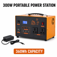 Générateur solaire 360Wh 300W à double entrée 220V, onduleur solaire rapide AC LiFePO4 pour la préparation aux situations d'urgence et la sauvegarde à domicile