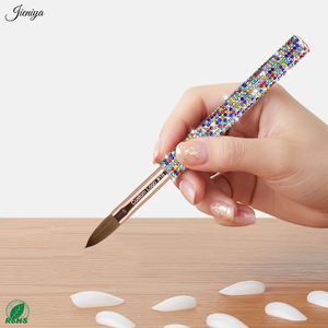 Private Label Expert Strass Steentjes Handvat <span class=keywords><strong>Kolinsky</strong></span> Acryl Penselen Professionele Nagel Art Gereedschap voor 3D Manicure en Ombre - Product Image 1