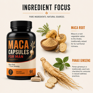 Complément de soutien immunitaire de haute qualité pour adultes, à base d'extrait de Maca, de Panax Ginseng, d'Ashwagandha et de Palmier Nain, pour le développement des fessiers, Maca Noire 60 - Product Image 2