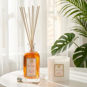 Aikun Black Satin Lined Custom Wholesale Citrus Aroma Reed Diffuser Scented <b>Candle</b> Home Fragrance Gift Set for Bedroom Spa - Product Image 2