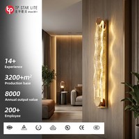 Lampe murale LED de luxe pour hôtel, en métal et cristal K9, 550*70mm, fabriquée sur mesure, luminaire de chambre à coucher, style moderne français