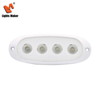 Lampe de travail LED 6,0 pouces 12W avec boîtier blanc, puce CREE, étanche IP67K, faisceau large 800LM pour bateau et marine LML-3104