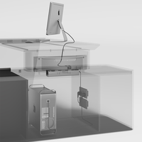 Meubles de bureau commerciaux de luxe modernes de haute qualité Table patron directeur de bureau Table en forme de L bureau et chaise