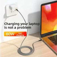 Kabel Data Tipe-C 120W Ujung Ganda Nilon Kabel Pengisian Daya Super Cepat untuk Ponsel Notebook Pengisian Daya Flash