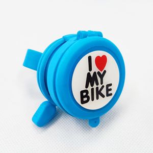 Campanas Personalizadas con Logotipo I Love <span class=keywords><strong>My</strong></span> Bike, Campana de Plástico y Acero para Manillar de Bicicleta de 22.2mm, Alarma para Bicicleta de Carretera - Product Image 5