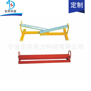 Chariots à câbles droits sur mesure, rouleaux en acier et alliage d'aluminium, supports de câbles pliables en forme de V ; support personnalisé OEM - Product Image 2