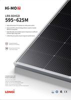Panneau photovoltaïque Himo-7 Longi 595w 600w 605w 610w 615w 620w panneaux solaires bificiels de type N prix usine Longi Solar