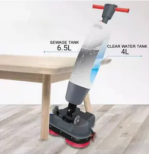 Máquina de limpeza de piso DM430C, escova cilíndrica doméstica, purificadora de piso com bateria de lítio