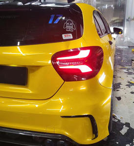 עטיפות המכונית מדבקת ברק צבע צהוב מתכתי מכונית ויניל עם מדגם חינם - Product Image 3