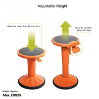 Tabouret sensoriel contemporain en plastique, tabouret à bascule pour enfants, mobilier de bureau à domicile, chaise d'assise active réglable en hauteur